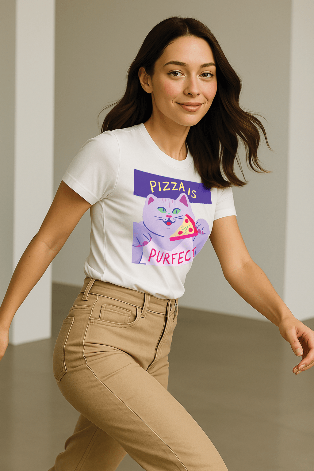Pizza Is Purrfect™ Pastel Edition Graphic Tee - Cocolychee