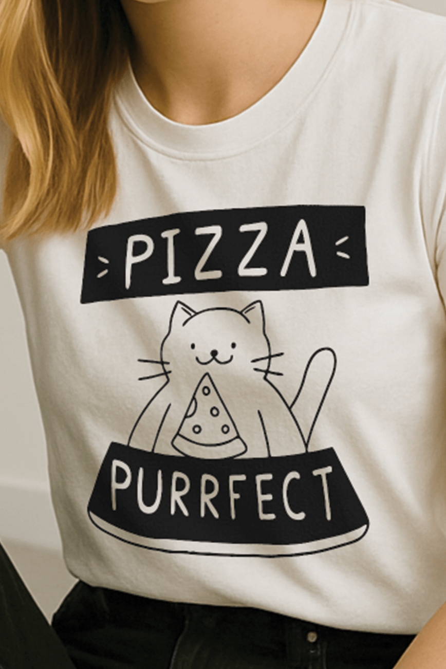 Pizza Purrfect™ Line - Art Edition Graphic Tee - Cocolychee