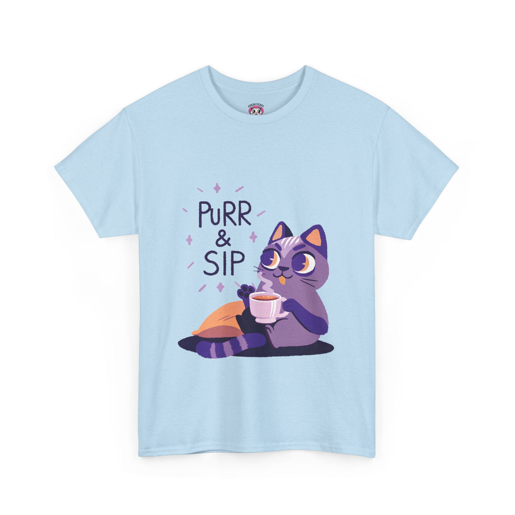 Purr & Sip™ Pastel Edition Cat & Coffee Graphic Tee - Cocolychee