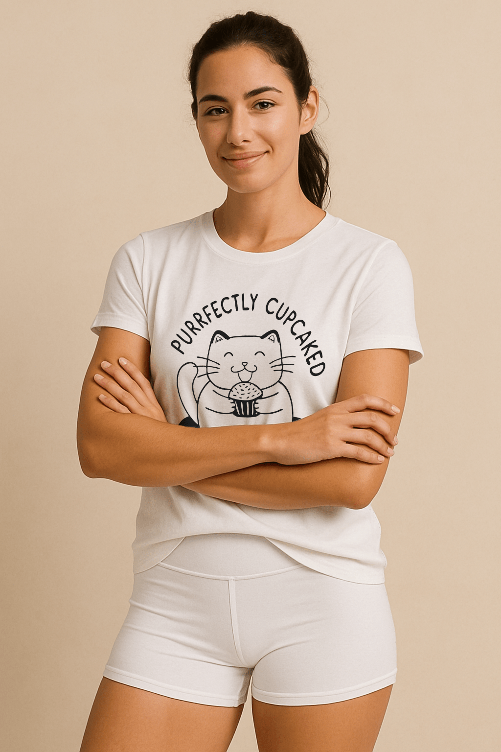Purrfectly Cupcaked™ Line - Art Graphic Tee - Cocolychee