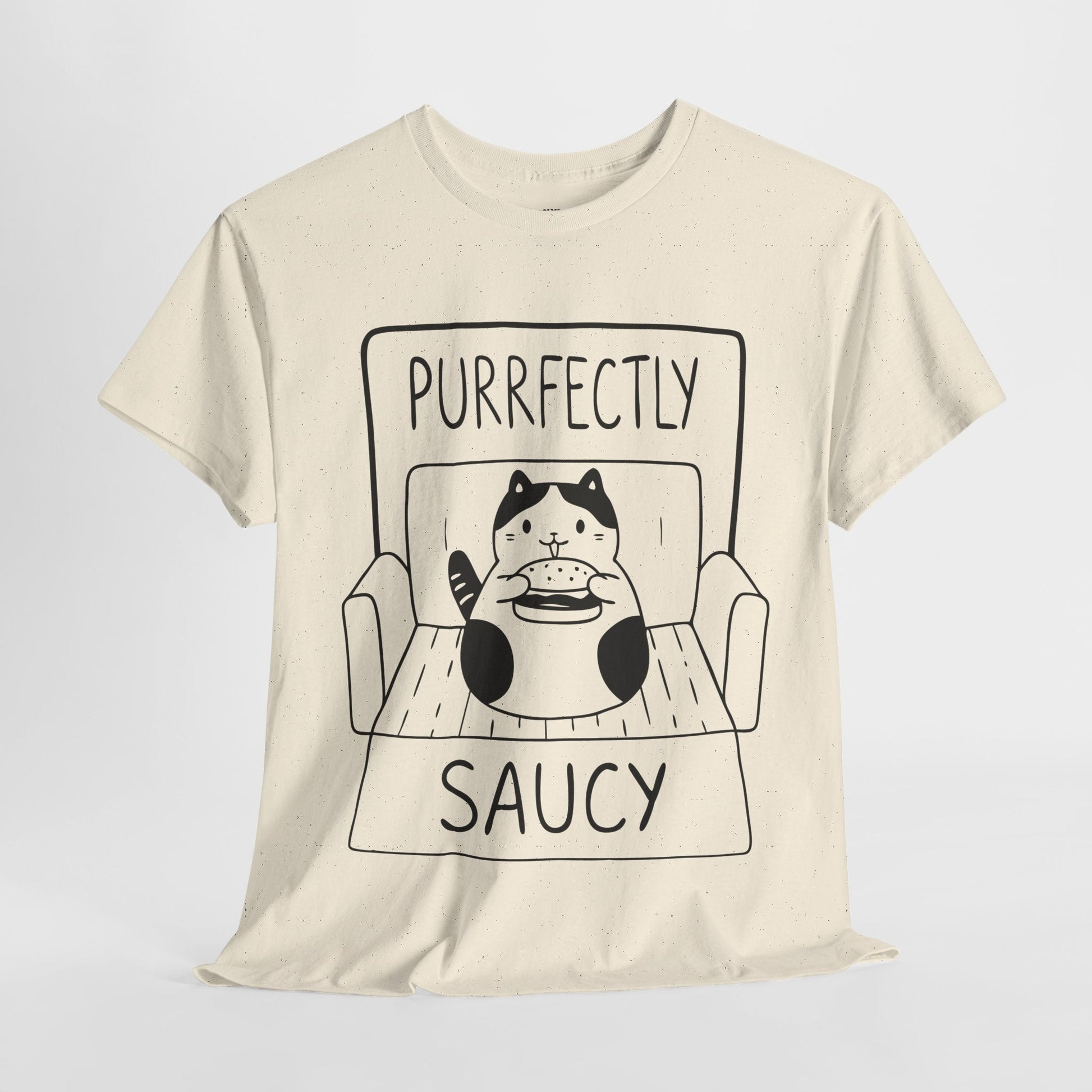 Purrfectly Saucy™ Cat & Burger Graphic Tee - Cocolychee