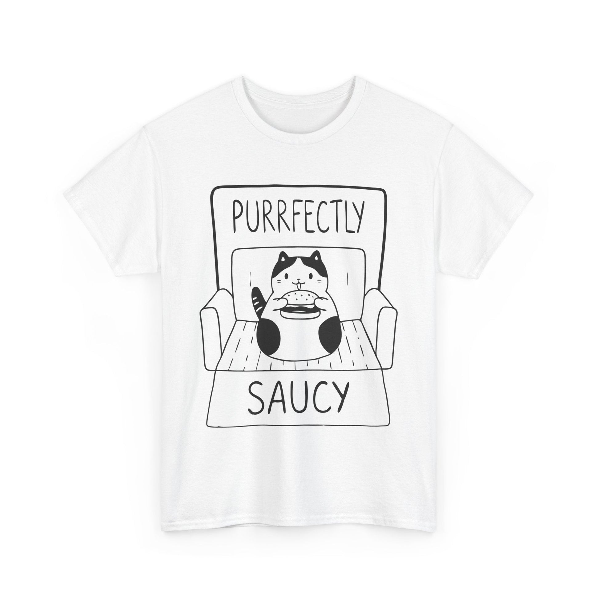 Purrfectly Saucy™ Cat & Burger Graphic Tee - Cocolychee