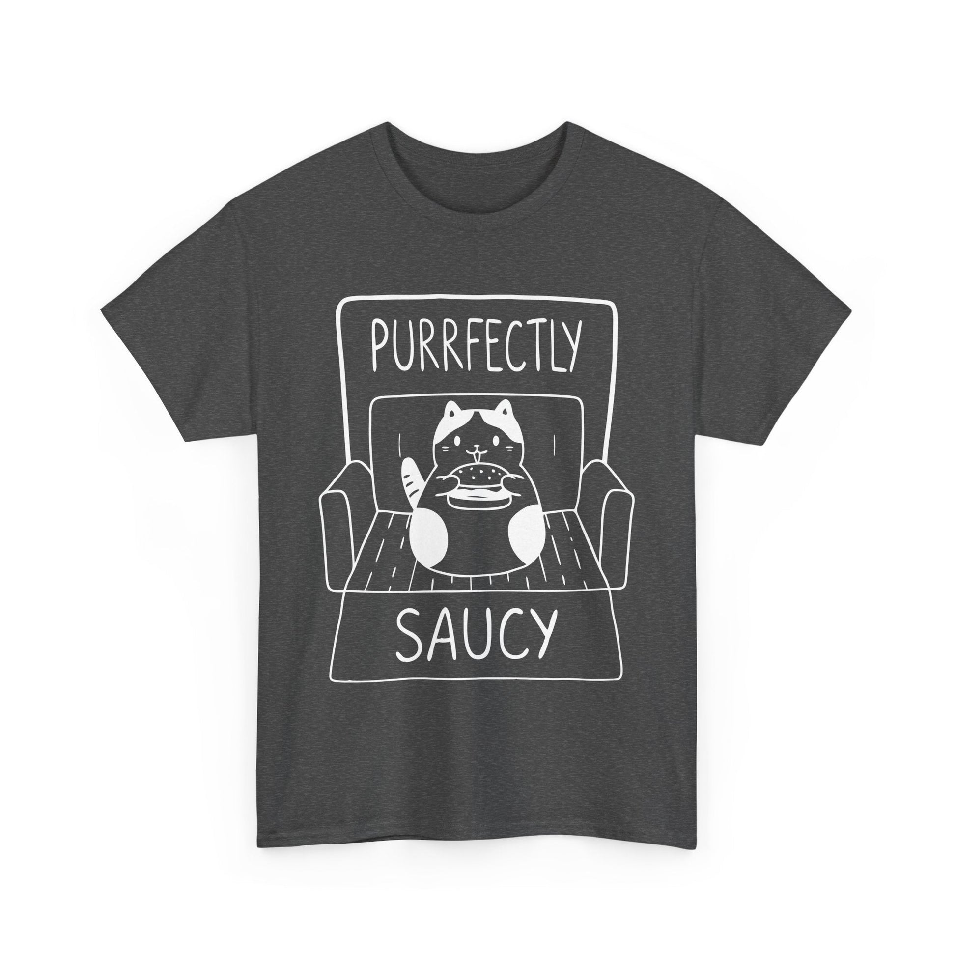 Purrfectly Saucy™ Cat & Burger Graphic Tee - Cocolychee