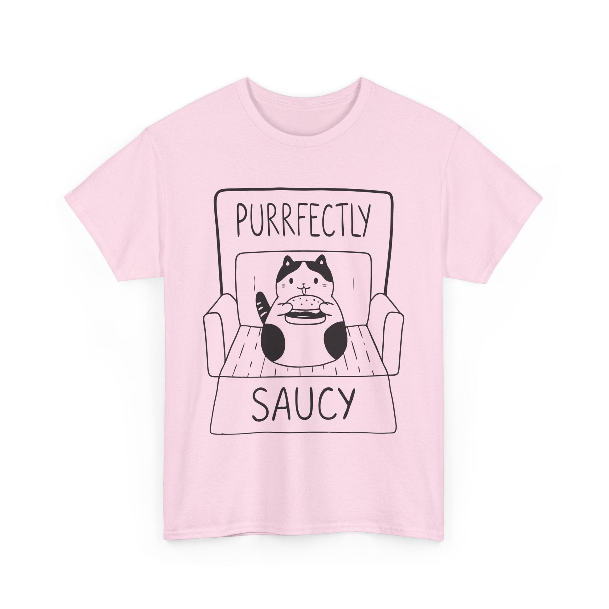 Purrfectly Saucy™ Cat & Burger Graphic Tee - Cocolychee
