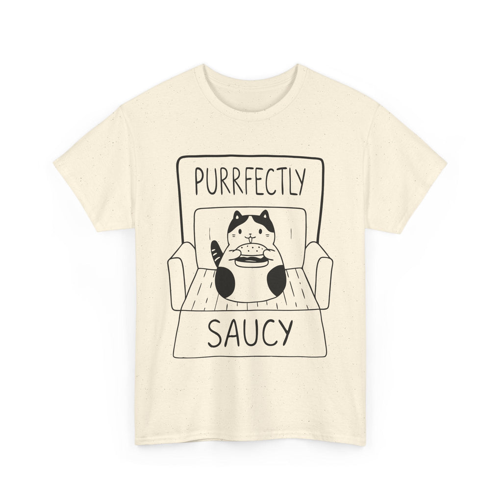 Purrfectly Saucy™ Cat & Burger Graphic Tee - Cocolychee