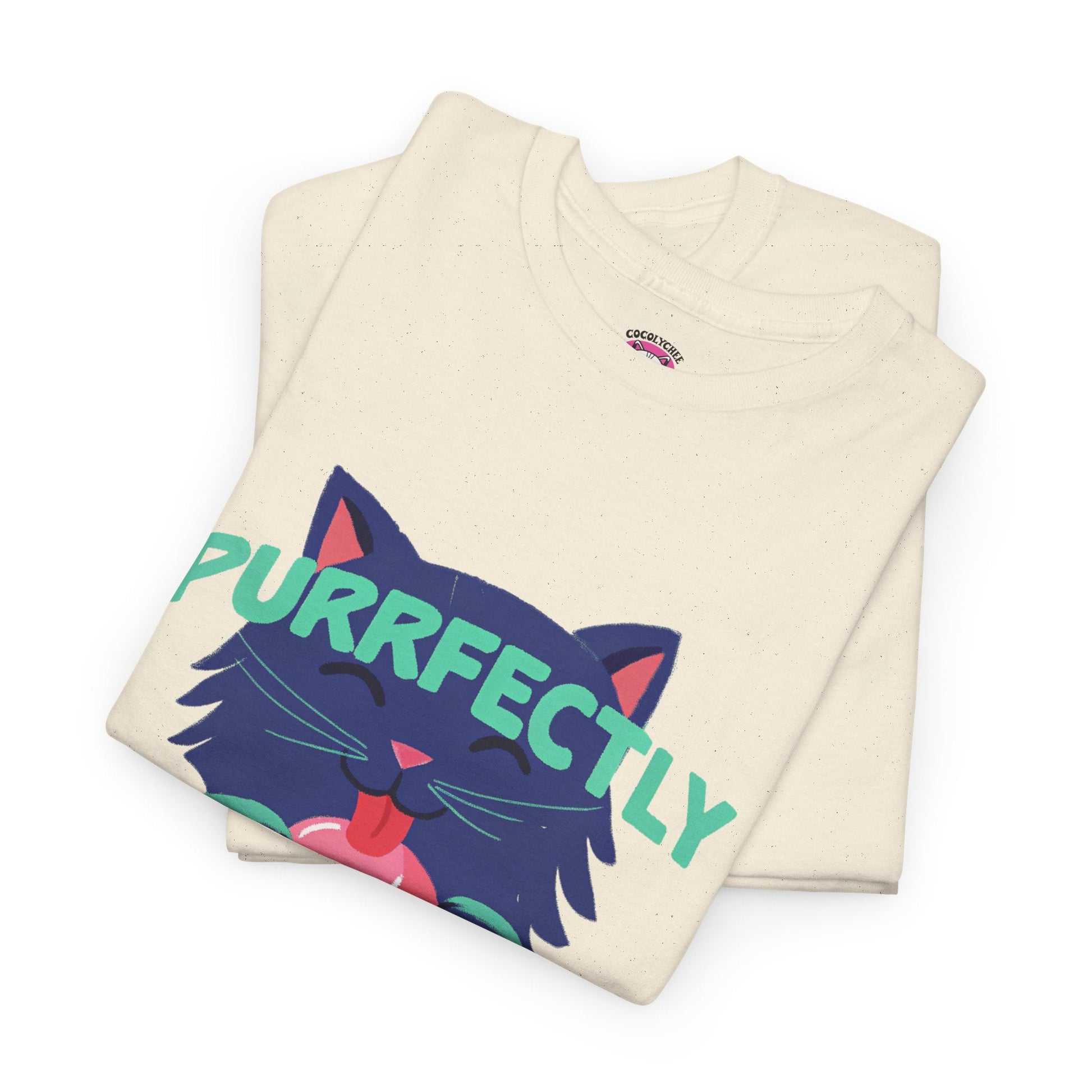 Purrfectly Sweet™ Neon Cat & Ice Cream Graphic Tee - Cocolychee