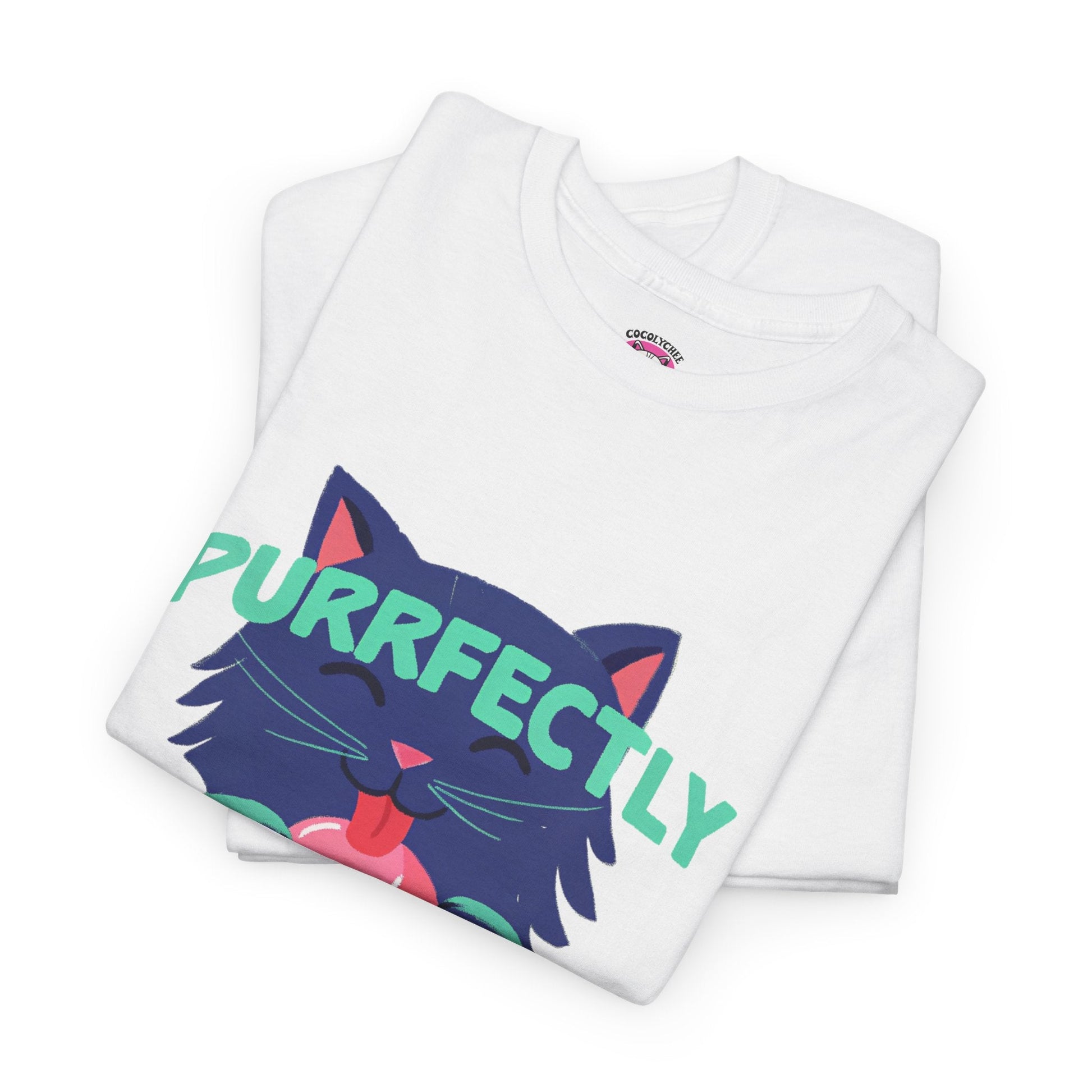 Purrfectly Sweet™ Neon Cat & Ice Cream Graphic Tee - Cocolychee