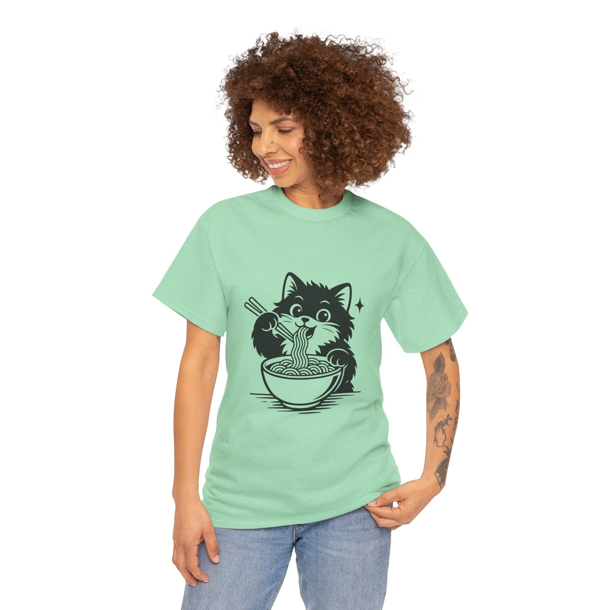 Ramen Kitty™ Cat‑Lover Graphic Tee - Cocolychee