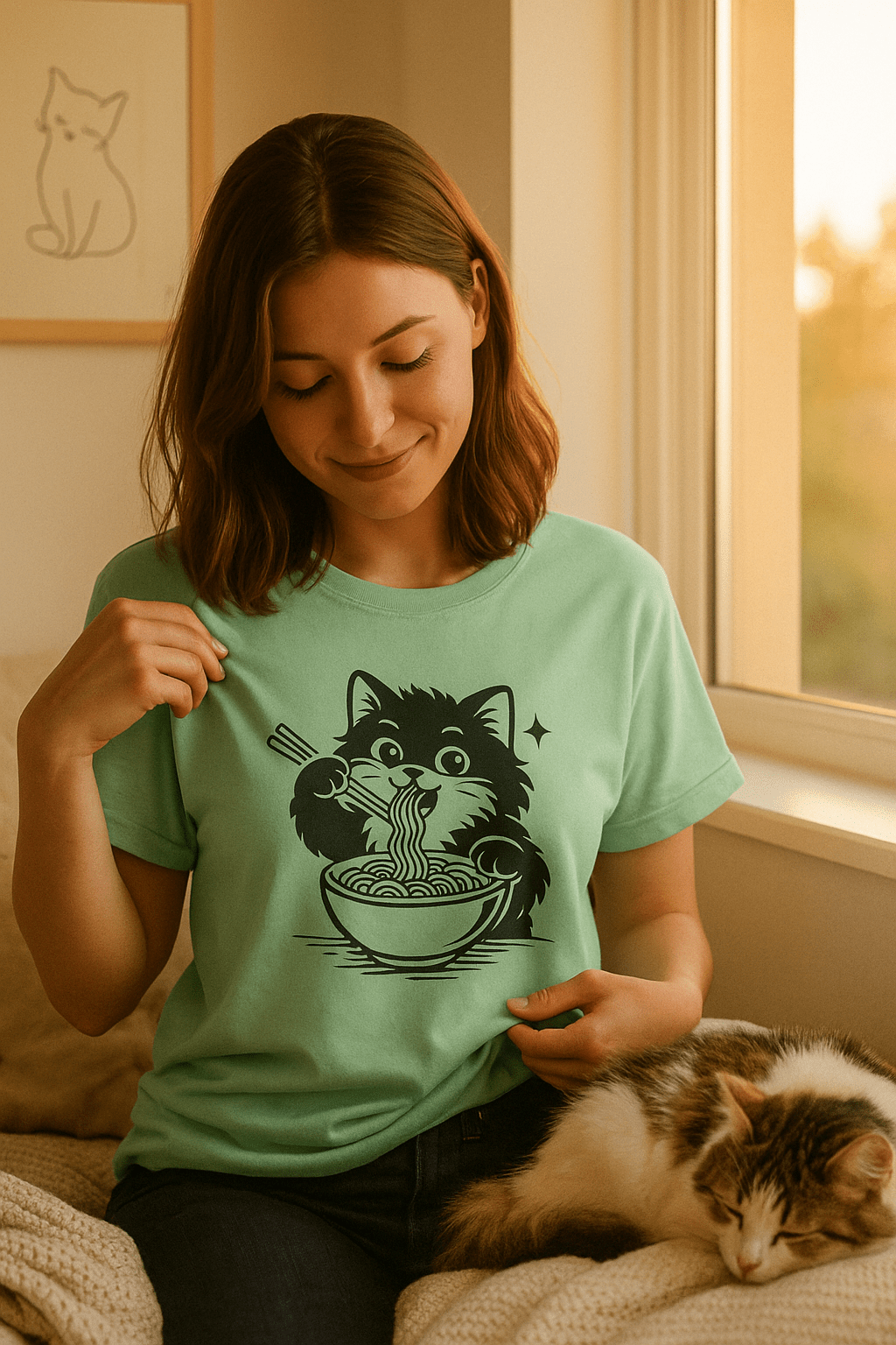 Ramen Kitty™ Tee – Cute Japanese - Inspired Cat Shirt - Cocolychee