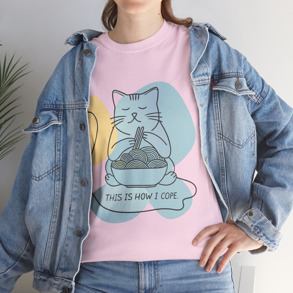 This Is How I Cope™ Cat & Noodle Graphic Tee - Cocolychee