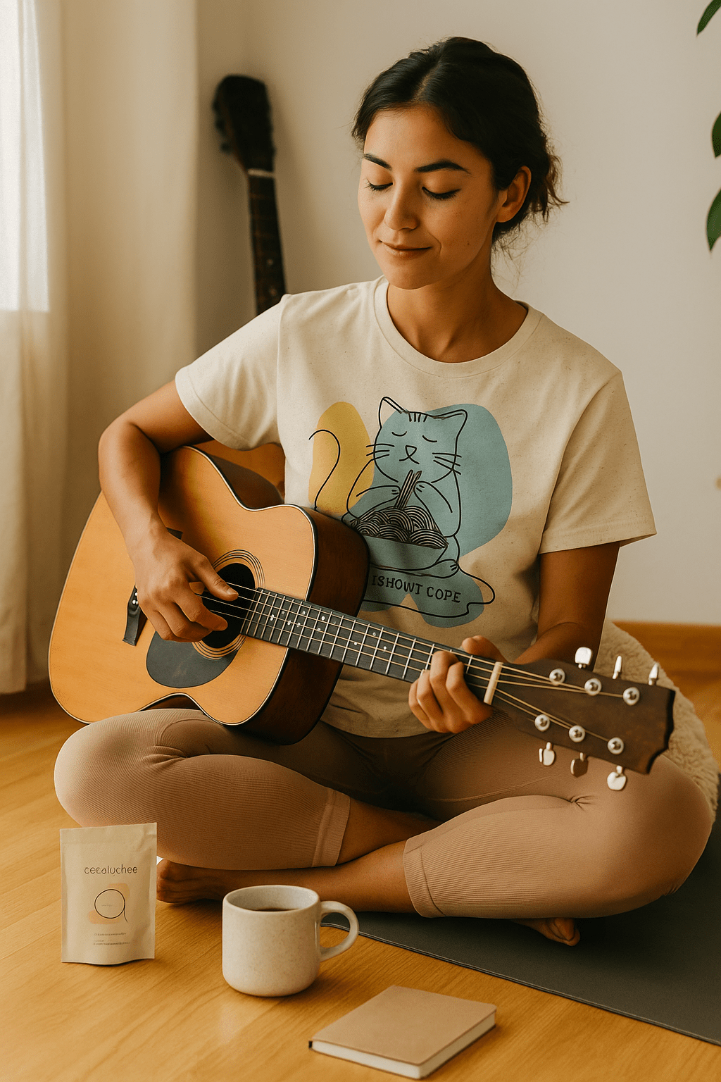 This Is How I Cope™ Tee – Kawaii Cat Ramen Graphic Shirt - Cocolychee