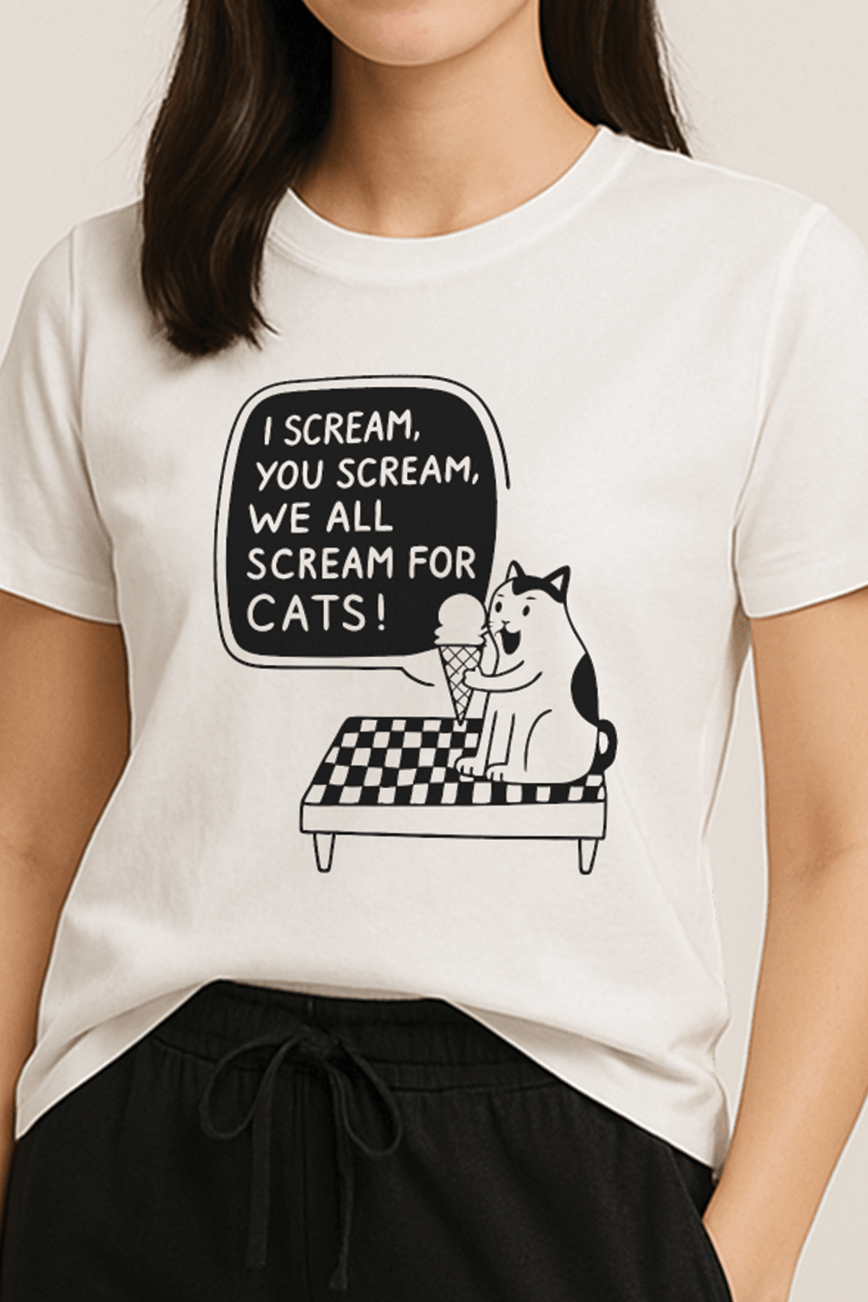 We All Scream for Cats™ Line - Art Edition Graphic Tee - Cocolychee