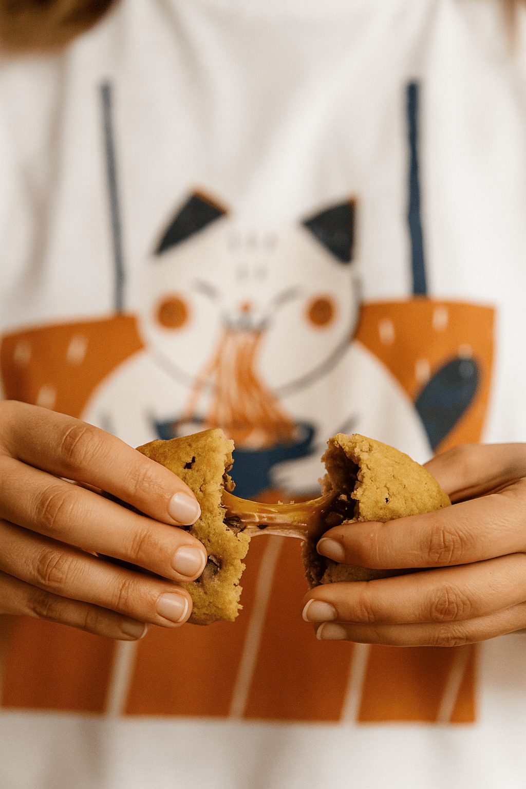 Window Ramen Kitty™ Tee – Chalk Style Japan Cat Design - Cocolychee