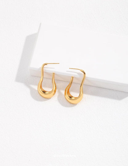 Modern Minimalist Sterling Silver Earrings - Cocolychee