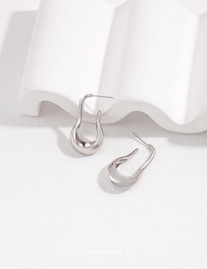 Modern Minimalist Sterling Silver Earrings - Cocolychee