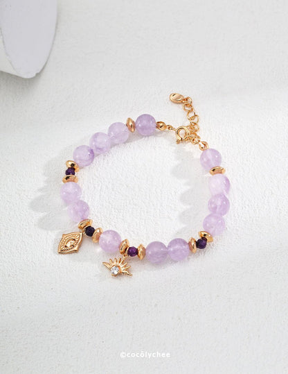 Lavender Amethyst and Zircon Bracelet - Cocolychee