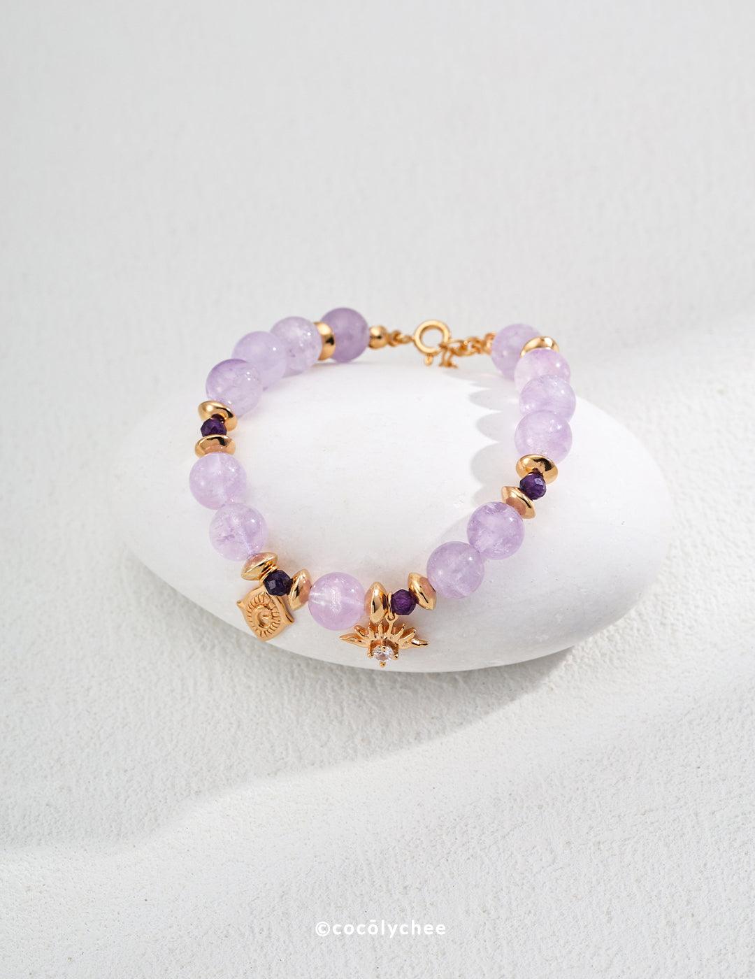 Lavender Amethyst and Zircon Bracelet - Cocolychee