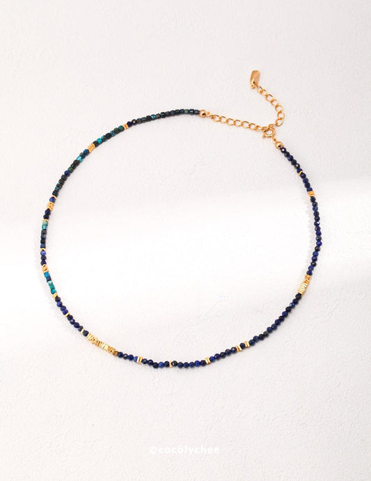 Lapis Lazuli Bead Necklace - Cocolychee