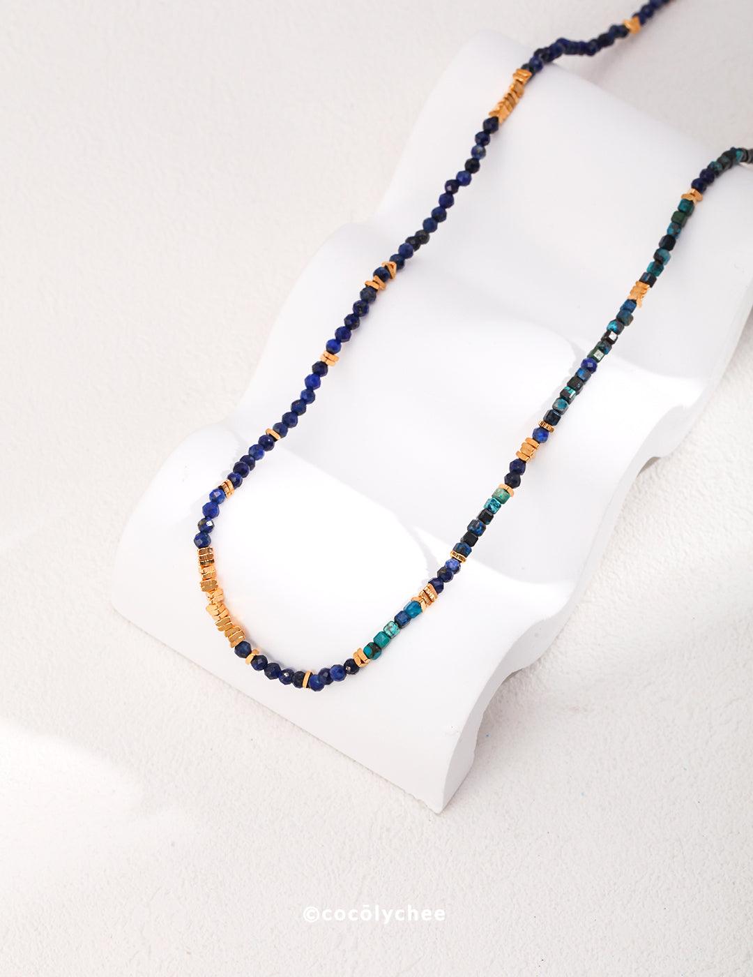 Lapis Lazuli Bead Necklace - Cocolychee