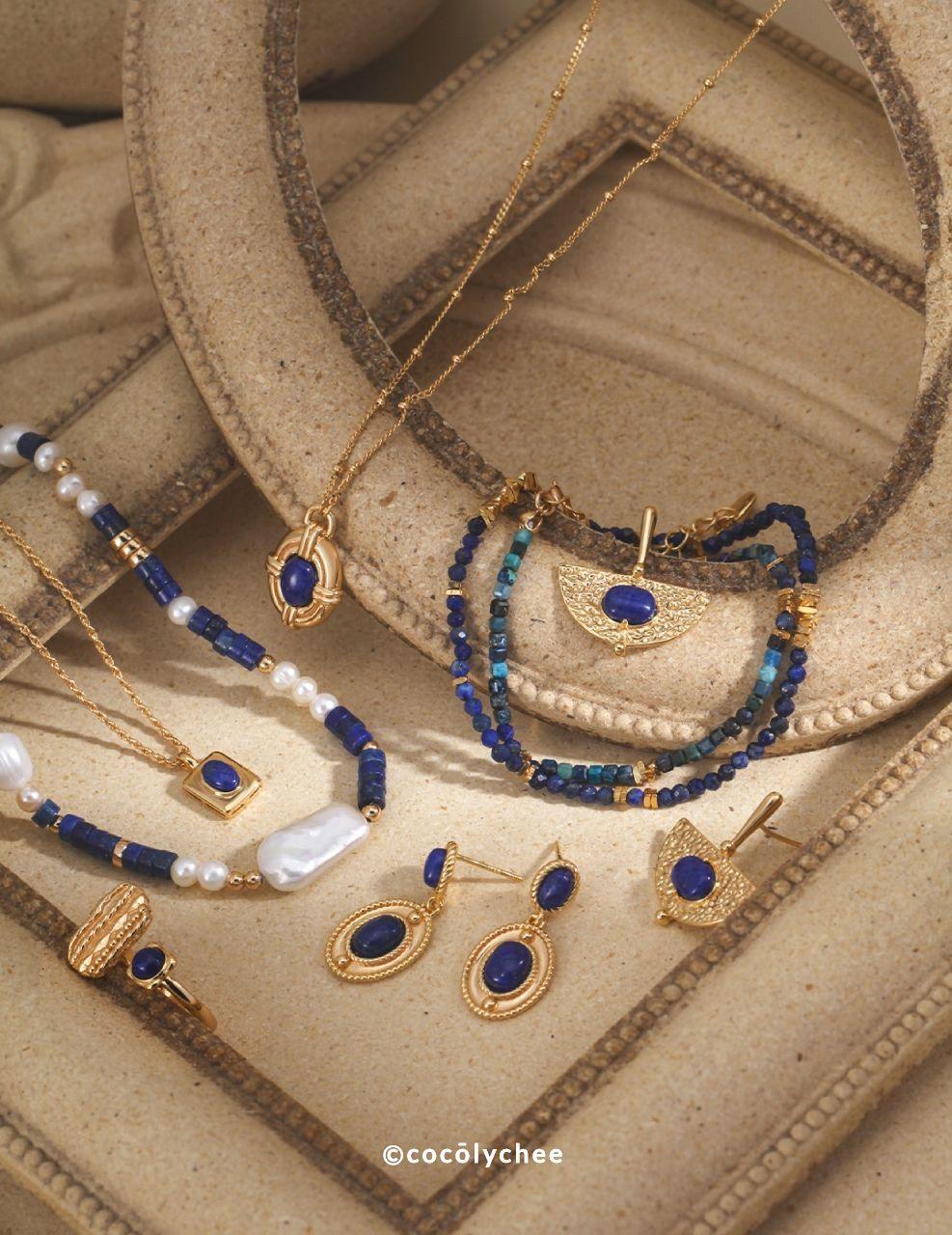 Lapis Lazuli Bead Necklace - Cocolychee